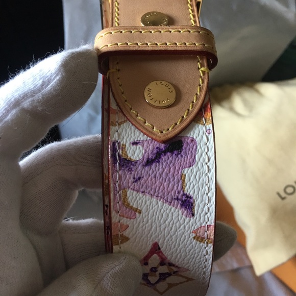 Authentic Louis Vuitton Aquarelle Blanc Belt - Picture 5 of 8